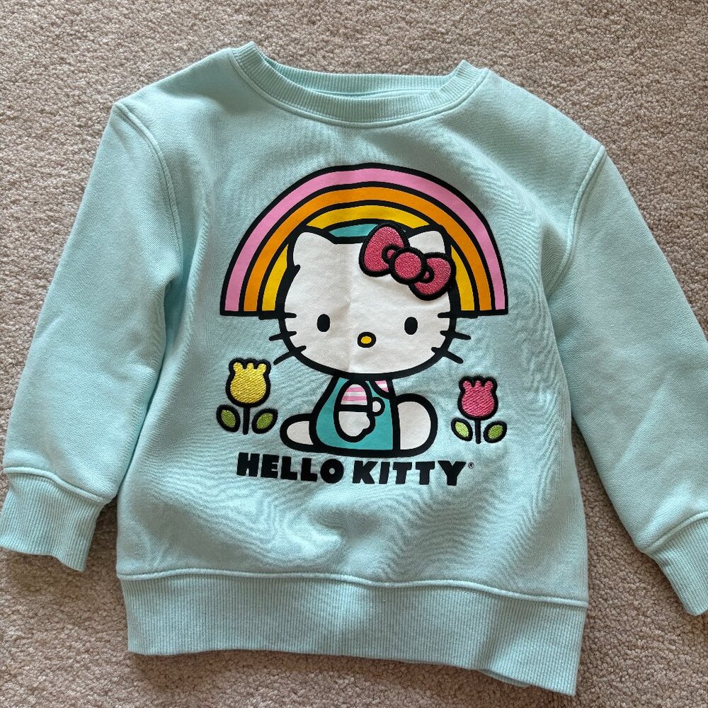 Hello Kitty Mint Green Rainbow Sweatshirt – Size 3T (Girls)